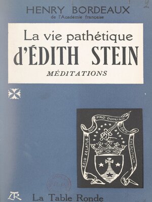 cover image of La vie pathétique d'Édith Stein
